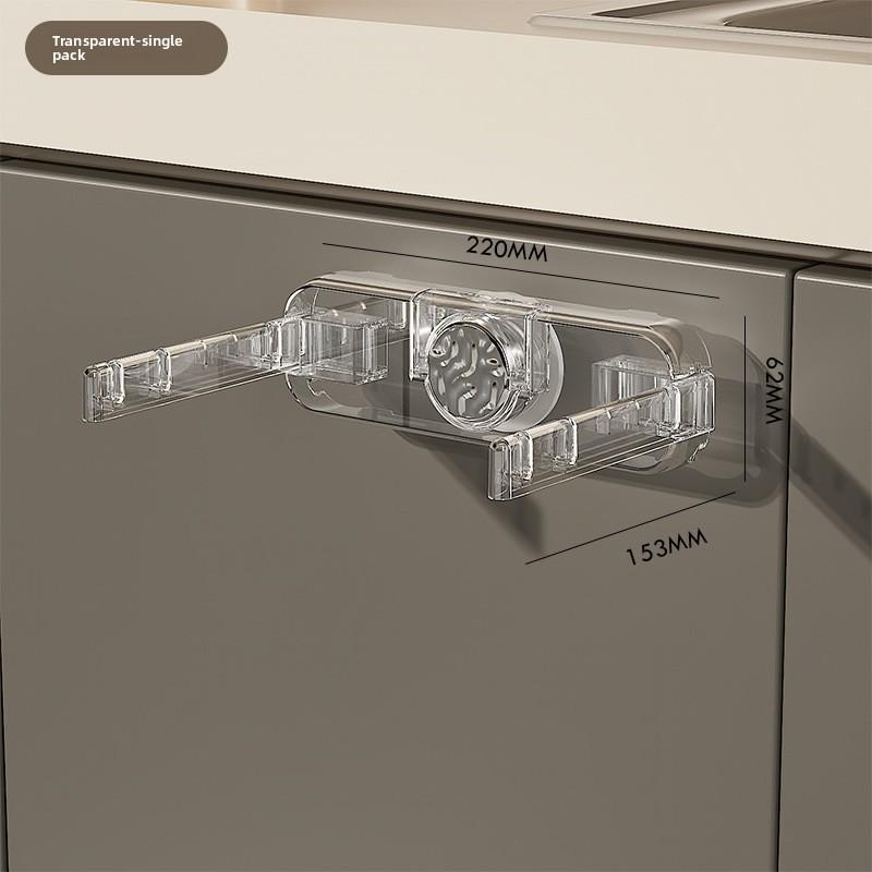 Plastic Suction Cup Trash Bag Holder With Foldable Design For Kitchen And Bathroom Storage