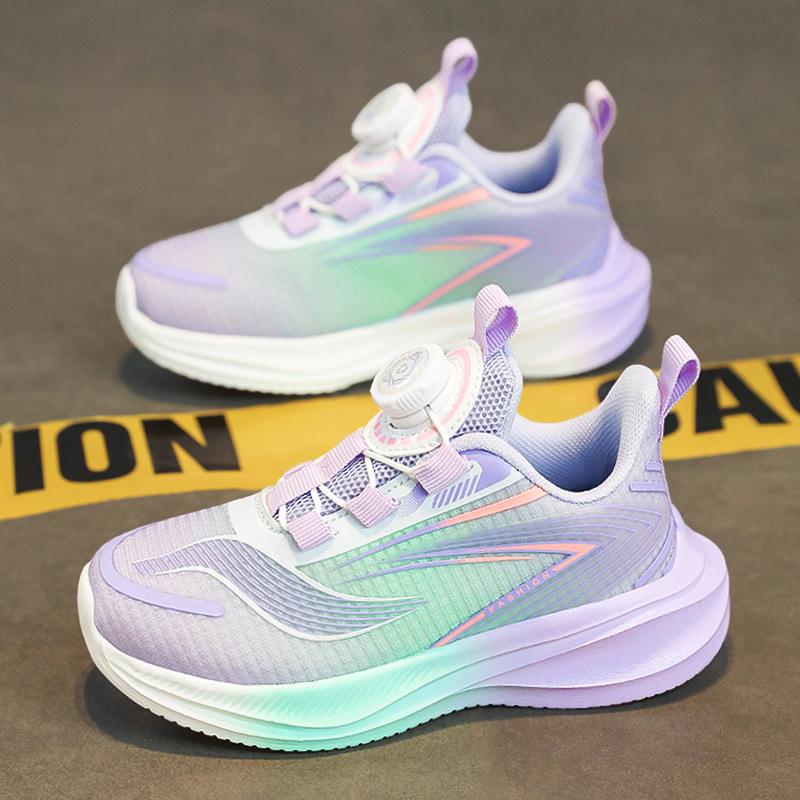 Girls Shoes Red Rabbit 7 Running Shoes 2025 New Summer Children's Soft-soled Rotating Buckle Sneakers Girls Light