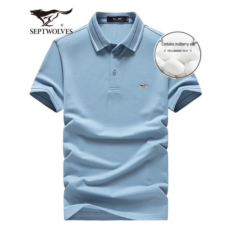 Septwolves Men's Antibacterial Silk Blend Polo Shirt