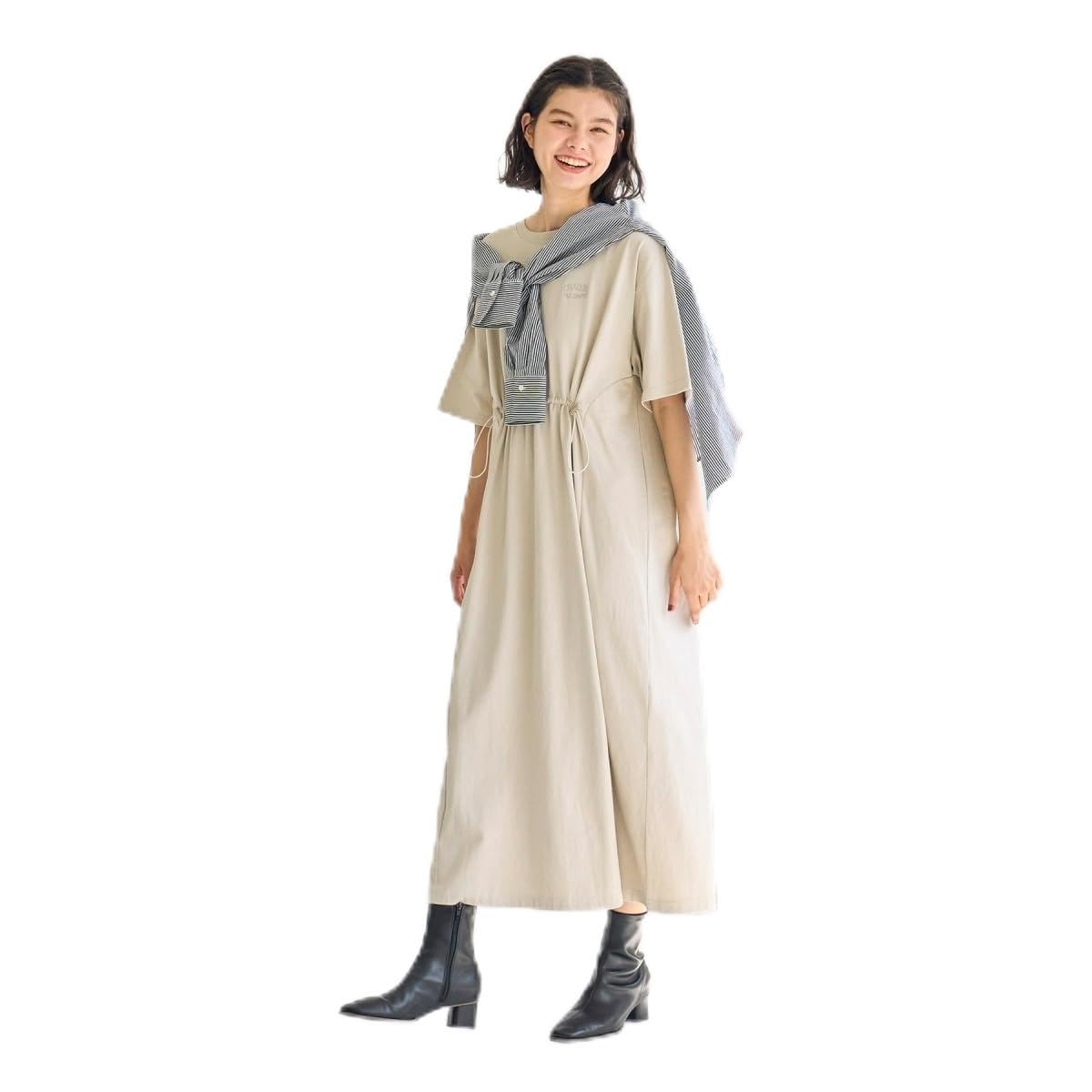 

ROPE PICNIC с кулиской бежевая женская футболка на талии, GSE54000, (27)