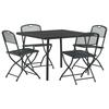 Garden Furniture Set 5 Pcs Anthracite Iron and Steel