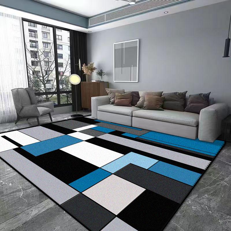 Modern Geometric Carpet Flannel Living Room Home Luxury Nordic Decor Home Large Area Mat Bedsdie Washable Bedroom Rug Lounge