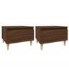 819515 vidaXL Tables d'appoint 2 pcs Chêne marron 50x46x35 cm Bois ingénierie
