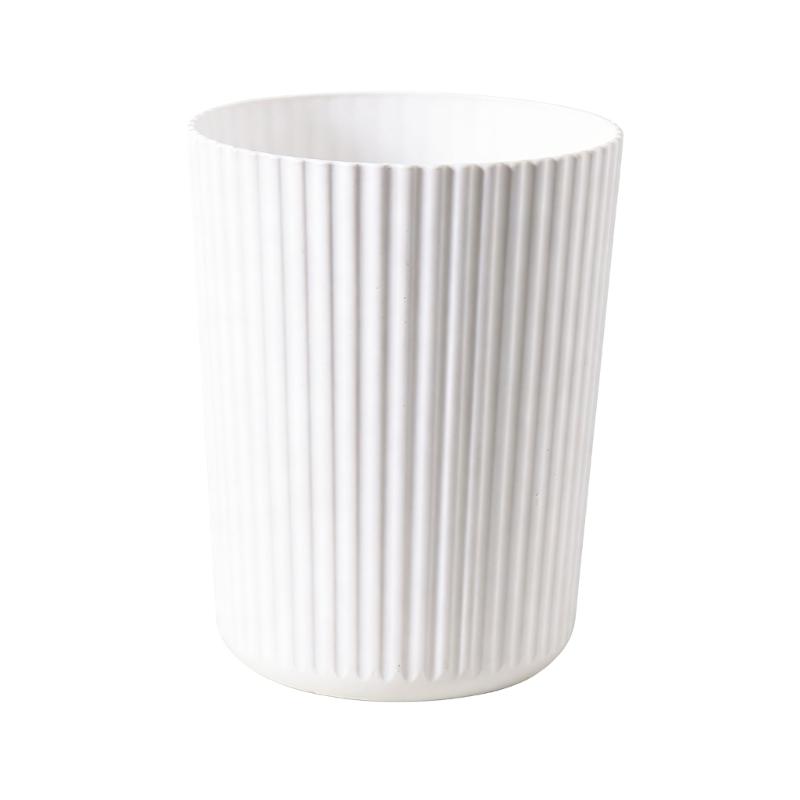Household Trash Bin With Striped Pattern For Kitchen Bathroom Office Space Saving Small Waste Can for Home Use