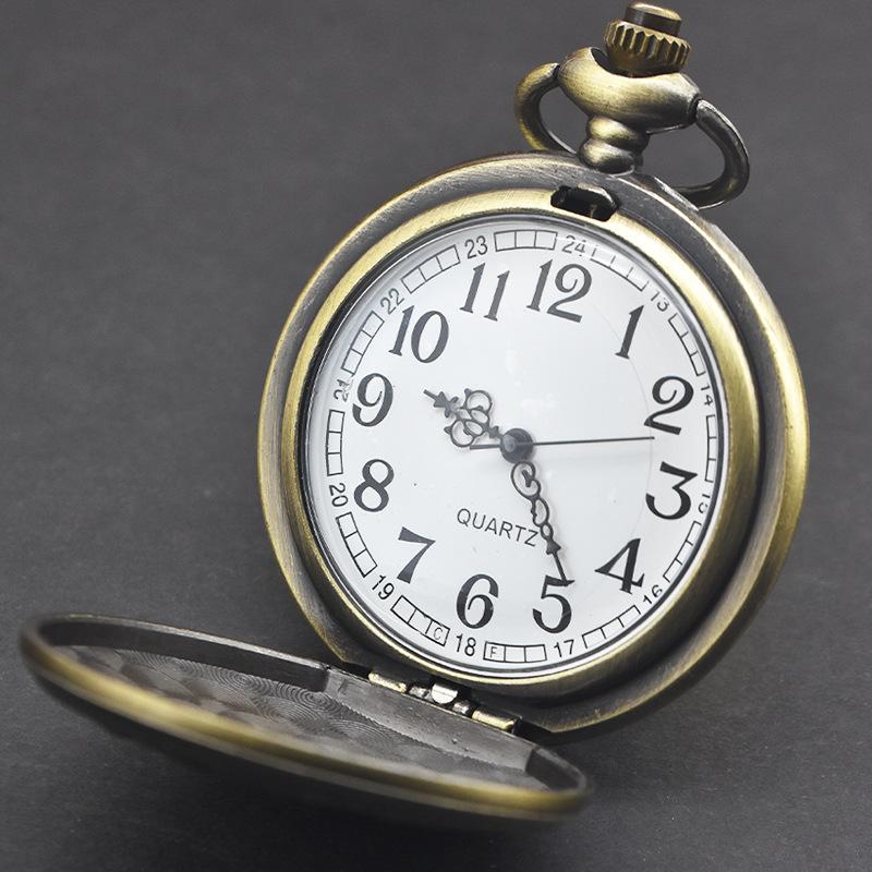 Classic Western Riding Cowboy Horse Quartz Pocket Watch Retro Men's Women's Necklace Pendant Gift