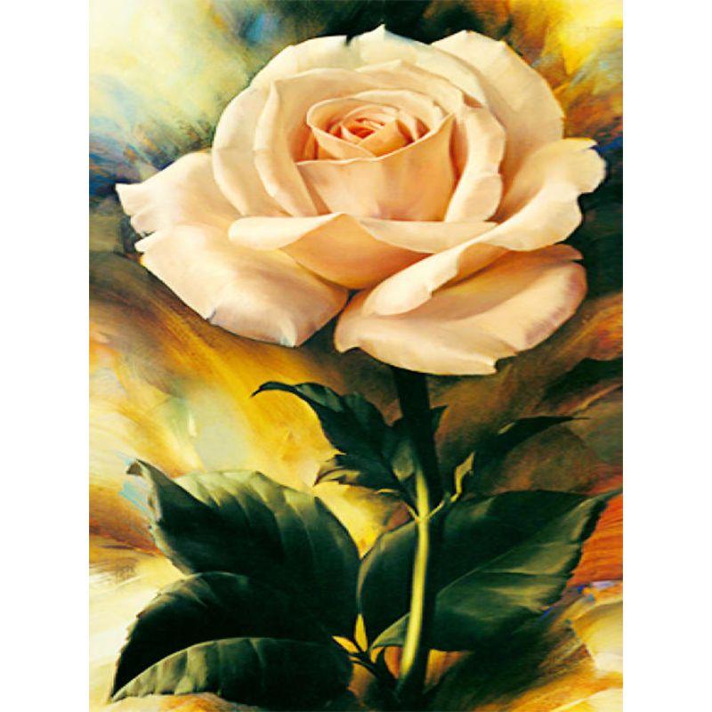 

5d Diy Алмазная картина Цветок Алмазная вышивка Мозаика Полный круглый бриллиант Современный творческий на стене дома Full Round 20x30CM