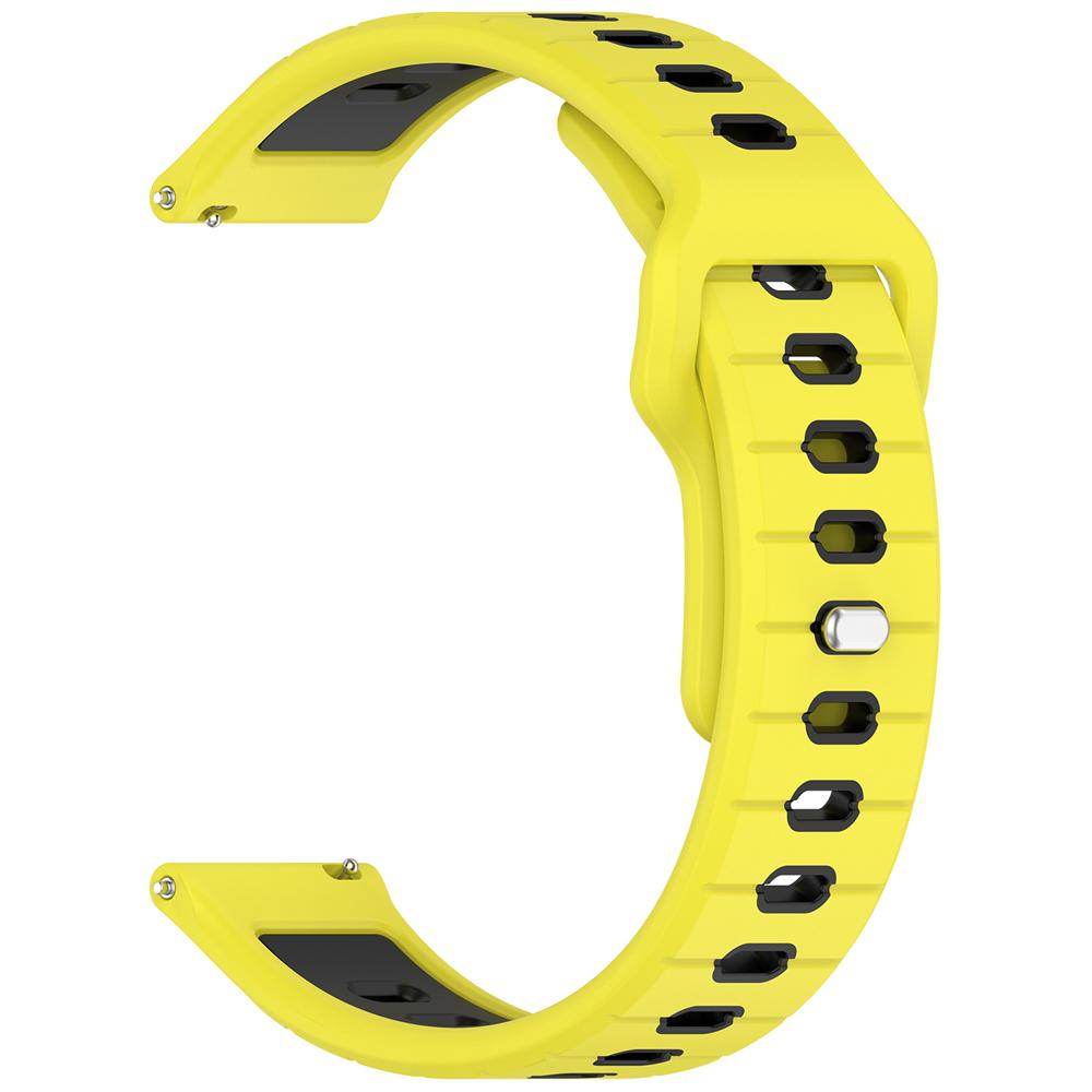 20MM 22MM Silikonový řemínek pro Garmin forerunner 245 645 255 265 Vodorovný pruh Reverzní Dvoubarevný Řemínek k hodinkám Prodyšný Wr