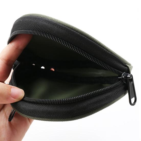 Fishing Wire Storage Bag Zipper Closure Large Capacity Water-Resistant Fabric Lightweight Portable Fishing Gear Organizer