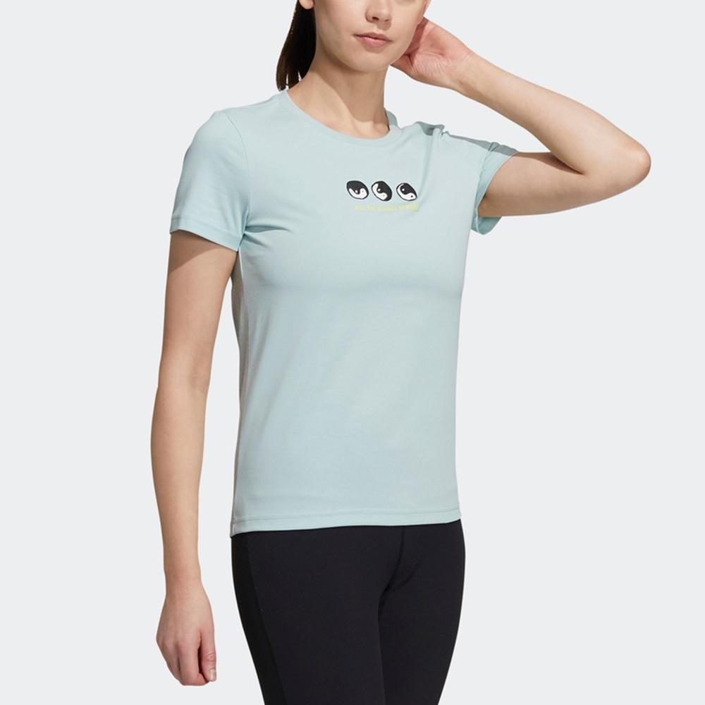 Adidas T Shirt Women's Light Green Unisex GN7366