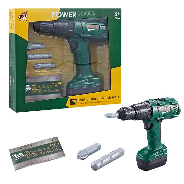 

Игровой домик DIY Моделирование Электрическая дрель Инструмент Комбинация Мальчик Инструмент для обслуживания Детские развивающие игрушки зелёный