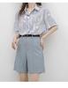 Hong Kong-Inspired Ink Wash Sun Protection Short Sleeve Shirt for Women