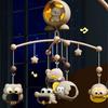 Infant Bedside Music Toy With Ceiling Light Show Auto Spin Mobile Built In Lullabies Wireless Remote For Newborns
