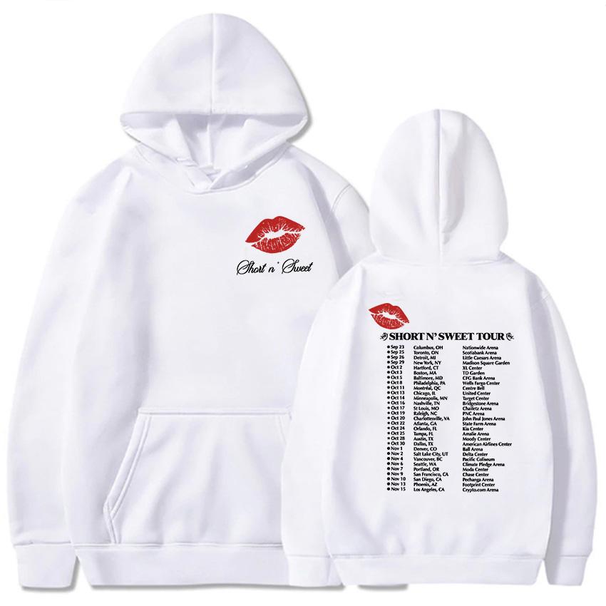 Singer Graphic Sabrina Carpenter Huvtröjor Short N' Sweet Tour Sweatshirts Casual Huvförsedda Vinter Dam Pullovrar Moletom Tjejer