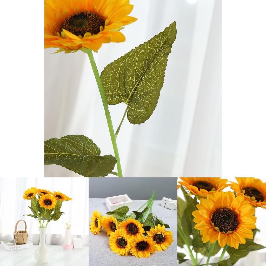 Artificial Sunflower Wedding Decoration With Silk Flowers For Home Living Room And Photography Prop