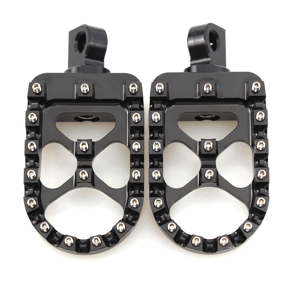 Motorcycle Black/Silver 1 Pair Foot Pegs  Aluminum Alloy & Stainless Steel For Harley-Davidson 2018-2019 CVO Road Glide FLTRXSE