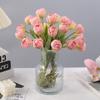7 Heads Artificial Tulip Branches Realistic Real Touch Silk Tulip Flower Handmade Fake Flowers Home Living Room Decor