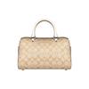 COACH Rowan 27 brand logo zipper closure PVC Boston bag hand-held shoulder crossbody bag large size women's light khaki color
