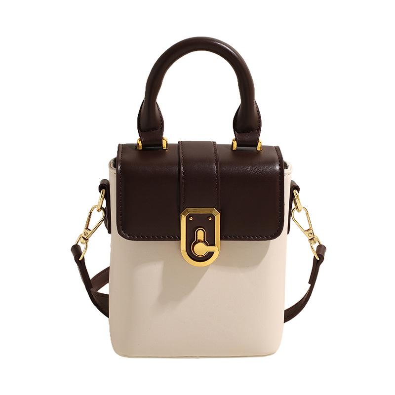 

Premium sense simple retro handbag bag small square bag spring new commuter shoulder women s bag mobile phone messenger bag