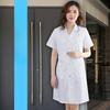 Jaleco Branco Manga Longa Curta Uniforme de Doutor Enfermeiro Jaleco de Isolamento de Laboratório Para Estudante Trabalho em Hospital Clínica