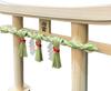 Hiranoya Torii Gate, Izumo Shimenawa, Shinto Shrine, Made In Japan with Hinoki Wood and Rice Straw, 19cm X 16cm