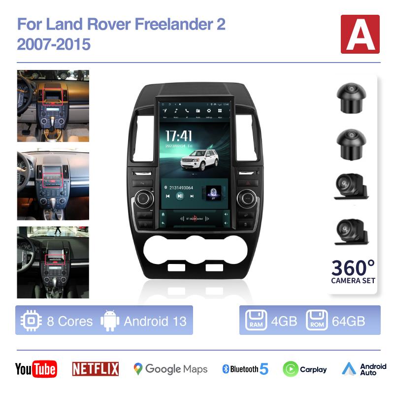 13.8inch For Land Rover Freelander 2 2007-2015 Android13 Auto Carplay 4G Car Multimedia Video Player GPS Navigation 360 camera