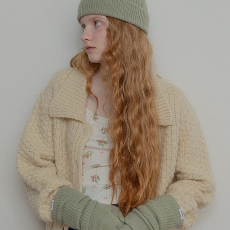 Γάντια χειλιών mellotory 100% κασμίρ (ελιά)