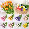 False Artificial 10pc Tulip Flower Fake Pu Real Touch Bouquet Home Wedding Decor