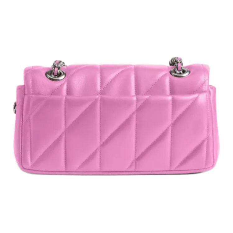 Coach Tabby 20 Logo Lettering Napa Leather Shoulder Bag Small Women shoulder bag Pink CP149-LHDB8