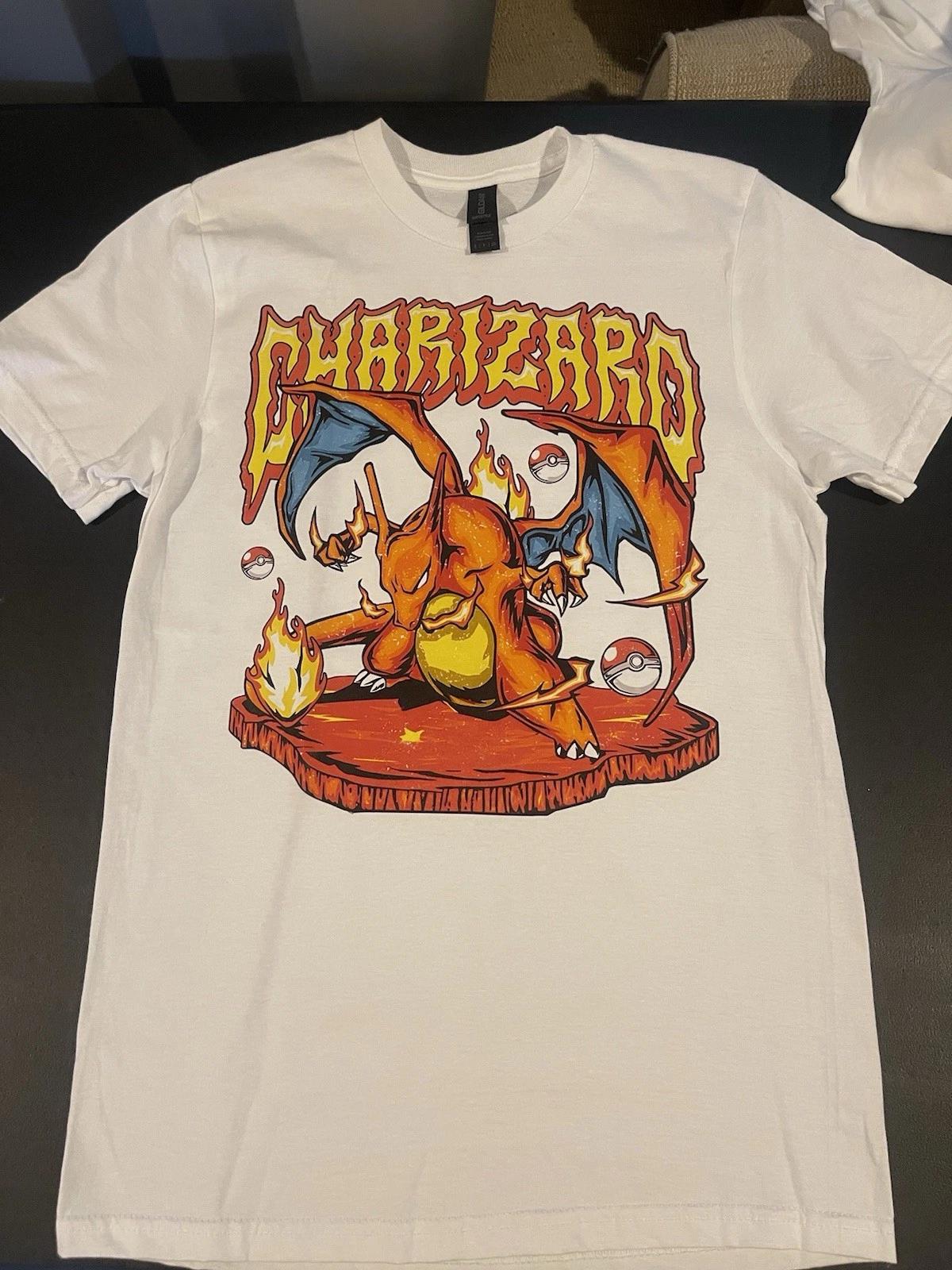 Charizard Pokémon Graphic T Shirt Anime Tee Pikachu Retro Vintage NEW Gift M