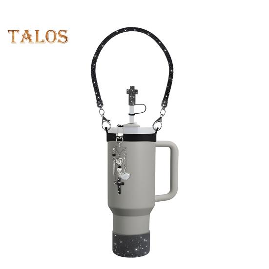 5-teiliges Trinkhalm-Set aus Silikon für 30/40-oz-Becher, inklusive Trageriemen-Anhängern, BPA-freies Becherzubehör für Hydroflaschen