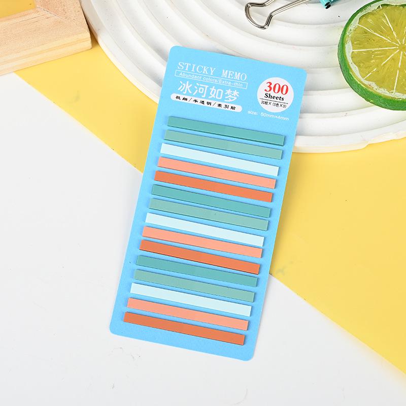 Thin Fluorescent Sticky Note Strips - Candy Colored Student Index Stickers