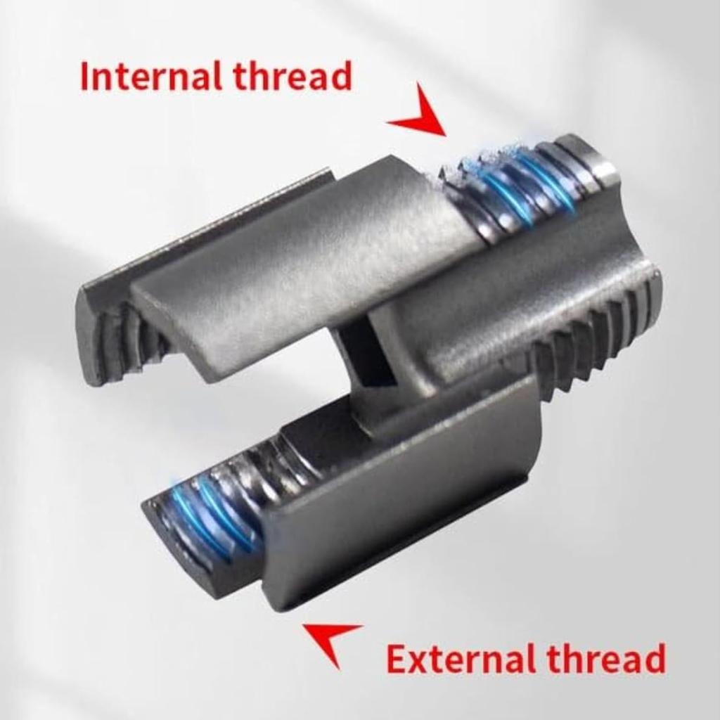 Integrated Internal & External Pipe Threading Tool, PVC Thread Maker Tool for Electric Drill, 1/2" (DN15) 3/4" (DN20) Pipe Sizes Rethreading Tool,