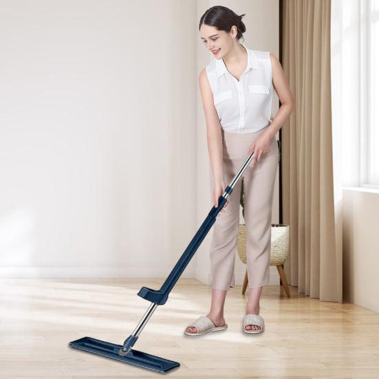 Yousheng Large Flat Mop with Replacement Clothes 360 Rotation Wet Dry Cleaning Spacious Coverage Flat Mop Household Cleaning Tool