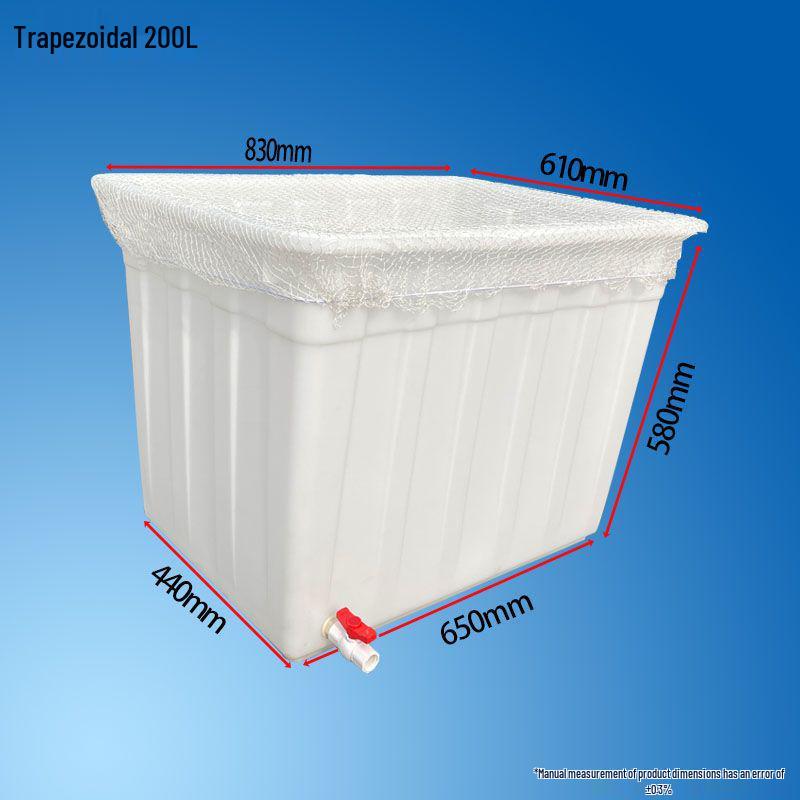 Durable Rectangular Aquaculture Tank with Drainage & Net Cover for Home Fish and Turtle Raising