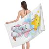 Cute Cartoon Elephant Beach Towel Quick Dry Absorbent Bath Towels Sandproof Lightweight Towel for Spa Gym Yoga Sports Swimming