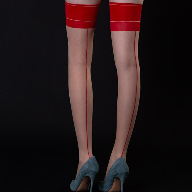 

Sexy Seamed Stockings with Back Seam Transparent Silk Stocking Thigh High Nylon Girls Stockings Medias De Mujer office Ladies One Size