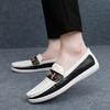 Męskie mokasyny buty do jazdy białe biznesowe biurowe płaskie casualowe wsuwane buty w dużych rozmiarach dla mężczyzn