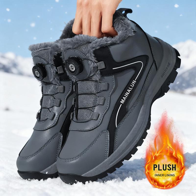 Men's Snow Boots Winter Warm Comfortable Hiking Boots Outdoor Men's Sneakers Waterproof Sports Shoes Wear-resistant Hiking Shoes