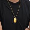 Vnox 60cm Stylish Dog Tag Pendant Neckalce for Men, Stainless Steel Geometric Box Chain Necklace, Birthday Graduate Father Gift