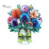 3D Pop Up Flower Bouquet Card Paper Flower Vase Greeting Cards for Mother's Day Congratulations Graduation Anniversary Birthday