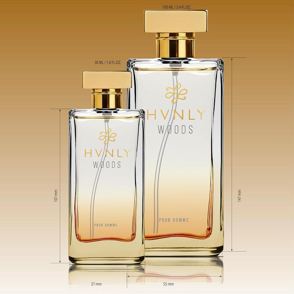HVNLY Woods Eau De Parfum For Men | Long Lasting Luxury Perfume |Sandalwood, Oud Wood, Cardamom |
