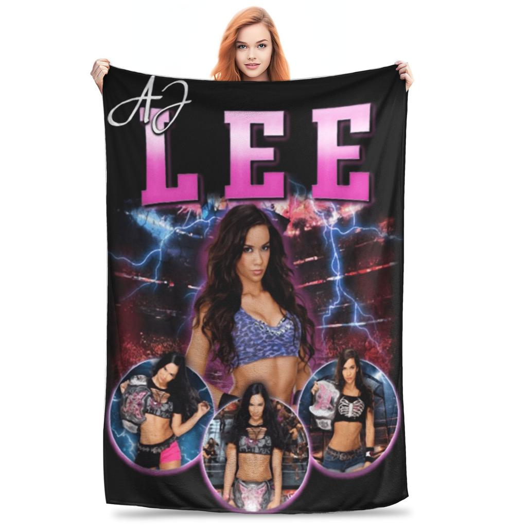 AJ Lee Wrestling Divas  Bedding Throws  Flannel Bedspread For Living Room Aesthetic Sofa Bed Cover