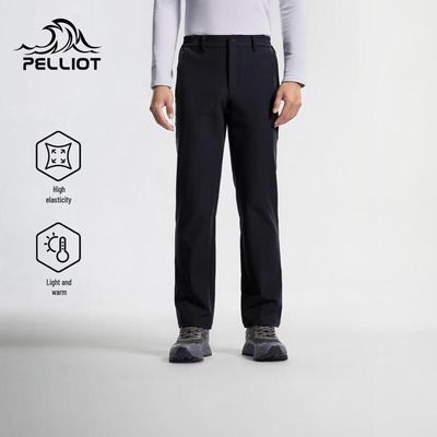 PELLIOT Outdoorowe Wiatroszczelne Termiczne Miękkie Spodnie Softshellowe Turystyczne