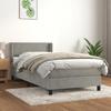 VidaXL Divan Bed and Mattress Light Grey 90x190 Cm Velvet - Model 3130811