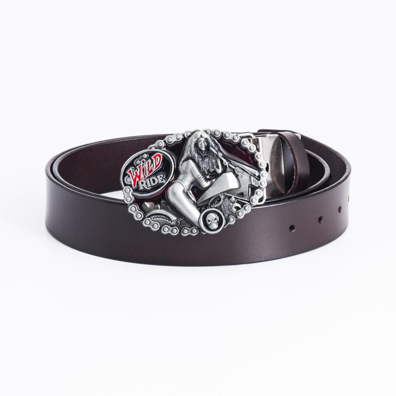 

Панк-культура Винтажный ремень Локомотив Девушка Мода Повседневный мужской ремень 130cm