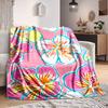 1pc Floral Pattern Blanket Warm,Perfect for Camping And Travel, Making It a Great Gift for Any Season Yy250904185