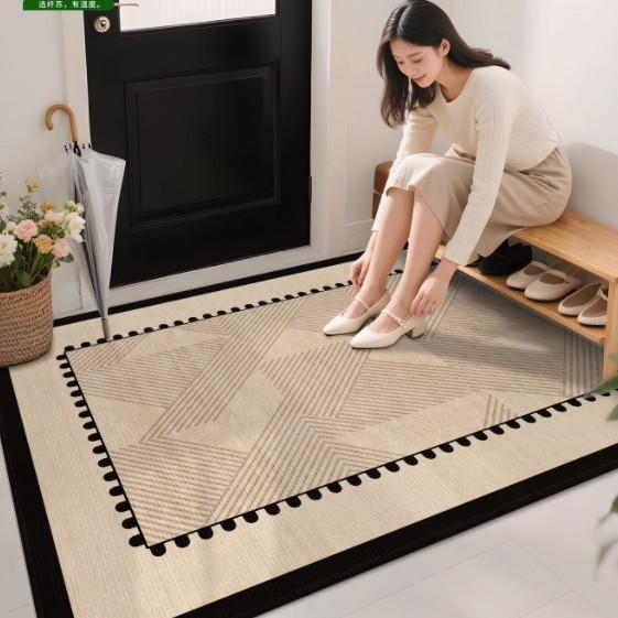 Premium Entry Door Floor Mat, Door Non-Slip And Dirt-Resistant Leave-In Household Entry Floor Mat Can Be Cut And Easy To Take Care Of Carpet