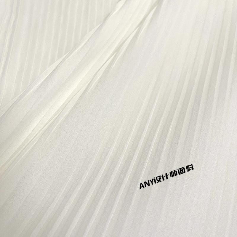 Pleated Fabric Chiffon Slightly Transparent By The Meter for Clothing Dress Curtain Diy Sewing Designer Cloth Breathable Pink