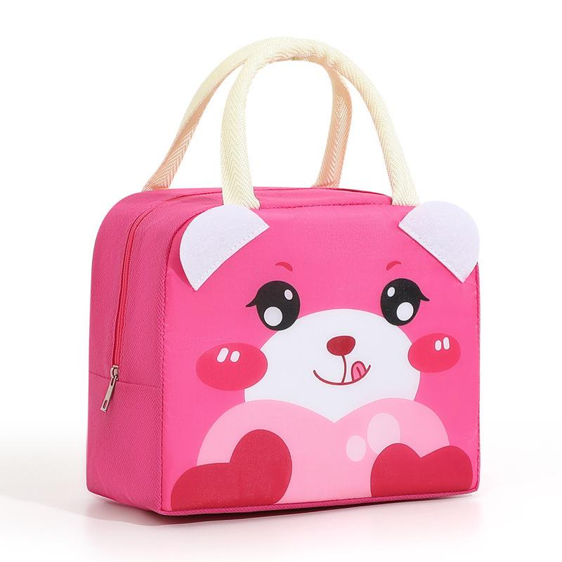 Portable Cartoon Stereoscopic Lunch Bag Thermal Thermal Bag Insulated Lunch Box Bags Lunch Box Accessories Oxford Cloth Tote Bag