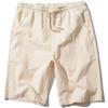 Herren Locker Atmungsaktiv Leinen Freizeit Knielang Sommer Strandshorts
